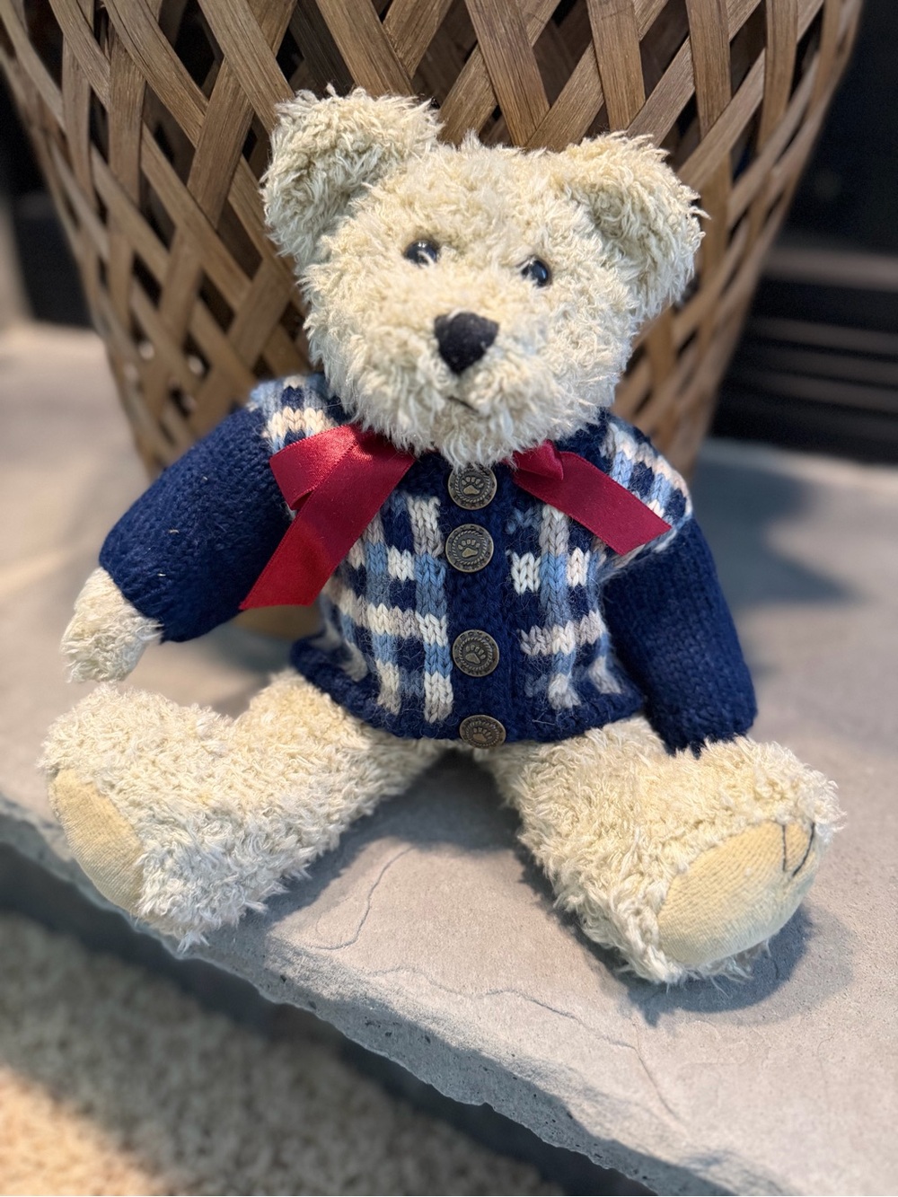 Boyds Bears Weaver Archive Collection Teddy Bear Blue Sweater w/ Tags
